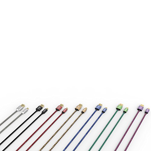 ULTRICS® Micro USB Kabel [3M – 9FT] Nylon geflochtenes Aufladeeinheits-Kabel Tangle geben Synchronisierungsauflade USB-androides Aufladeeinheits-Blei für Samsung-Galaxie, Sony, Nokia, Microsoft, Motorola, Kindle, Nexus, Huawei, LG, Xiaomi, OPPO – Lebenszeit-Garantie, Geld frei Zurück Garantie - 7