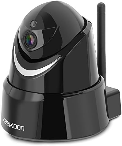 KeeKoon WiFi IP Camera Home Surveillance Security System Video Recording Baby Pet Senior Monitor Pan Tilt PlugPlay IR Night Vision Two-Way Audio Motion Detect Alert, Indoor, Black …