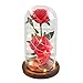 Produktbild TianranRT Romantisch Glas Rose Hochzeit Dekoration Zuhause Einrichtung Urlaub Geschenke (Rot)