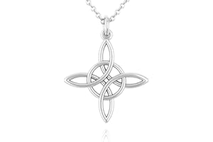 PASSO Collar Nudo de Bruja en plata de 30mm con cadena - Este es un poderoso amuleto capaz de crear y repeler hechizos