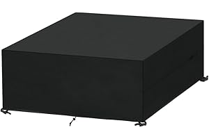 SanGlory Housse Salon de Jardin Exterieur Bache Table de Jardin, Robuste Tissu Oxford, Imperméable, Coupe-Vent, Anti-UV, Housse de Protection pour Mobilier de Jardin, Rectangulaire, 190x125x75cm