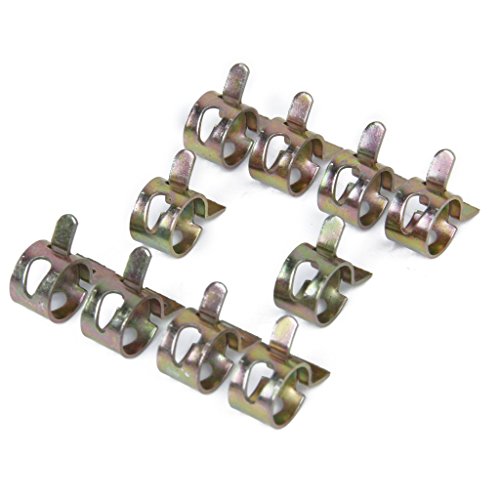 TOOGOO(R) 10 x Federklemme Kraftstoffschlauch Linie Wasser Rohr Luft Rohrschellen Fastener ? Durchmesser 14 mm - 3