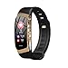 Produktbild BZLine Bluetooth Smartwatch, Information Erinnert IP67 Class Wasserdichte Gesundheitsüberwachung Smart Watch für iOS Android Samsung Huawei Sony LG HTC Google Herren Damen Kinder Mädchen Jungen (Gold)