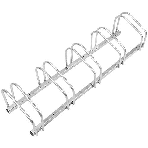 PrimeMatik - Râtelier 5 vélos Système Range-vélo Support pour Bicyclette en Acier Fixation Sol ou Mur