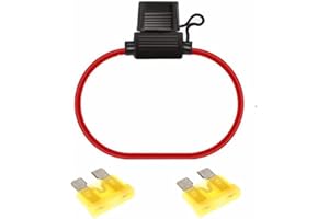 Movilideas 1 Portafusible para Coche Aereo Resistente al Agua Portafusibles con 2 Fusibles de 20 amp.