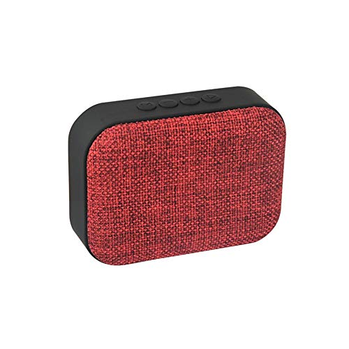 Preisvergleich Produktbild MEILI Stoff Drahtlose Bluetooth-Lautsprecher Radio-Karte Lautsprecher-Anruf-Netzwerk Bluetooth Speaker,Red