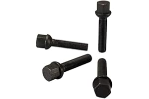 ‎HASKYY Haskyy 10 Radschrauben M14x1,5x48mm Radbolzen SCHWARZ Kugelbund R12 Kugel