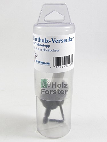 Hartholz-Versenker mit Tiefenstopp-inklusive 4 mm Holzbohrer - 2