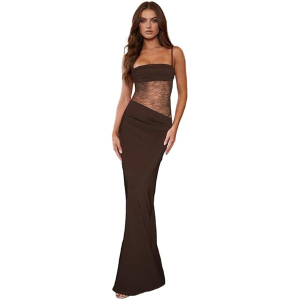 Sukiglam Elegante damesjurk, lang, sexy, mouwloos, hoge kraag, zomerjurk, bodycon maxi-jurk met split, cocktailjurk, curvend, nauwsluitend, voor feestjes, avondevenementen, bruiloften, Zwart, L