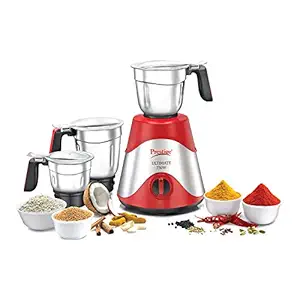 prestige ultimate 750 watt mixer grinder with 3 stainless steel jars