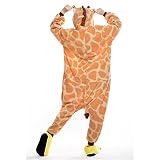 Free Fisher Damen/ Herren Schlafanzug Pyjama, Tier Kostüm, Giraffe, Gr. M (Körpergröße 160-169 CM) -