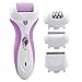 Produktbild LaFlantine™ 4 in 1 Elektrisches Epiliergerät -Hornhaut Entferner - Rasierer - Haarschneider. Wiederaufladbar. LED Spot-Licht. Tägliche Pflege für Damen. Sanft zu allen Hautarten. Wunderbares Geschenk (lila)