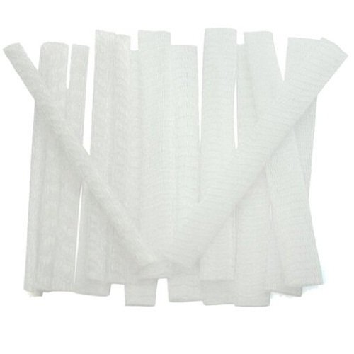 SelfTek 15pcs Makeup Cosmetic Brushes Pen Guard Mesh Protectors Cover White