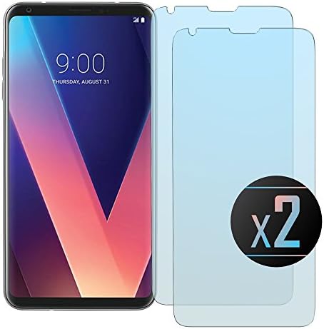 NEVEQ 2 x LG V30 Screen Protector, Premium Tempered Glass Screen Protector for LG V30 (6 in) Display.