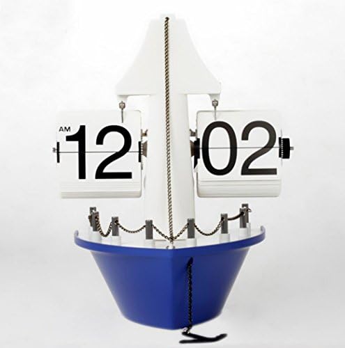 Retro Ship Desktop clock wall clock 21*26.1cm , blue