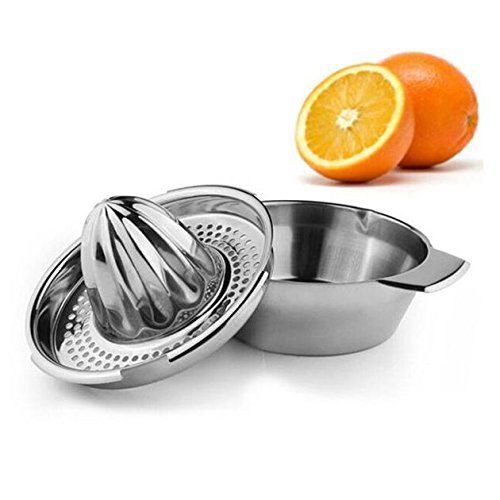 Saflyse Edelstahl Zitronenpresse Orange Fruchtspresse 17cmx9cm (1) - 3