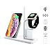 Produktbild Lenture 3 in 1 Ladestation Kabellos, Qi Schnellladegerät mit Pencil Halter, Fast Wireless Charger Dock Stand Kompatibel mit Watch 4/3/2/1, Airpod 2/1, iPhone XS/Xs Max/Xr/8/8 Plus (Weiß)
