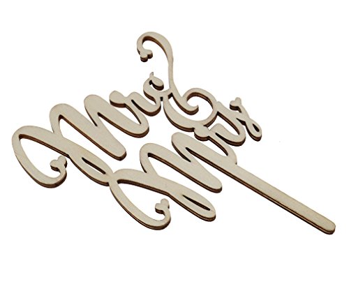 HOLZ CAKE TOPPER "MR MRS" Hochzeit Tortendeko Tortenaufsatz Kuchenstecker Kuchen