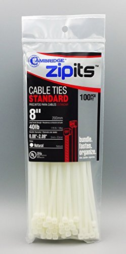 Preisvergleich Produktbild Cambridge zipits Kabelbinder 8" 40 natur