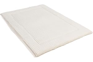 Wallace & Jones | Hundekissen große Hunde waschbar, ca. 130 x 90cm, Hunde Liegematte Cardi, Liegedecke XXL, Hundematte samtartiges Breitcordstoff, Farbe beige