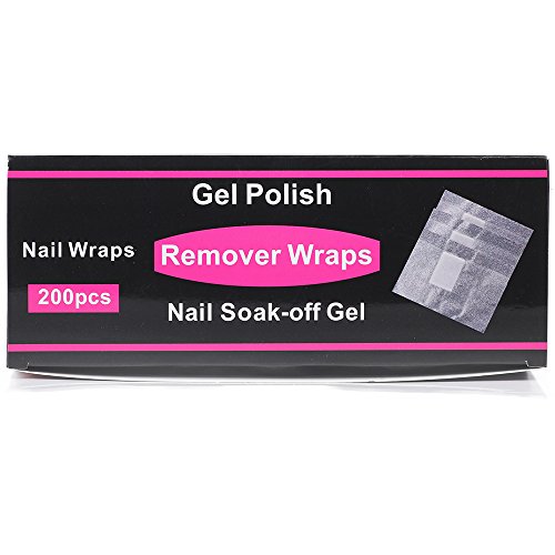 MAKARTT 200 Stücke/Packung Nagellackentferner Acrylic UV-Gel Aluminium Folie mit Wattepad Nagel Folie Wraps – Geeigent für Nagelpflege zu Hause. - 8