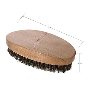 Anself Men's Beard Brush Mustache Shaving Brush Facial Hair Brush Shaving Brush - Image 2