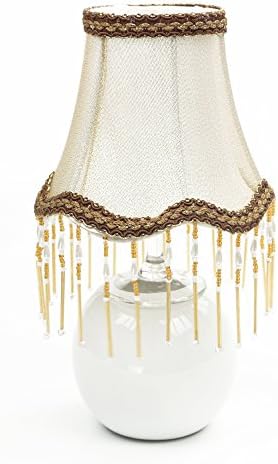 Modern Lace Lampshade Cotton Textured Fabric Drum Shade Home Ceiling Light Cover (Tassel)