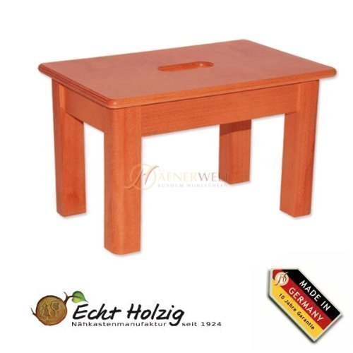Echt Holzig Children's Wooden Footrest Beech, Cherry Varnish, L:30cm x W:20cm x H:18cm