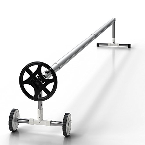 Pool Aufroller fahrbar Aufrollvorrichtung für Solarfolie Poolabdeckung (Silber) - 8
