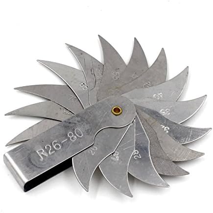 Radius Gage Gauge Fillet Set R26-80mm Concave Convex Arc End Internal External