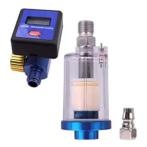 Trendy Retail Air Regulator Gauge in-Line Water Trap Filter Tool for Spray Gun Compressor