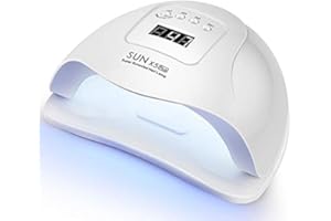 Mupack Lampe UV Sèche Ongles, 80W Lampe UV Ongles Gel Avec l'Ecran LCD Et 4 Minuterie de 10s/30s/60s/99s, Base démontable,Semi permanent Lampe UV LED Séchoir à Ongles Pour Toutes Les Gels (Blanc)