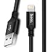 Produktbild NAUCI / HOCO Lightning Ladekabel Apple iPhone Xr USB Nylon Daten Schnell Lade Kabel 2m Black