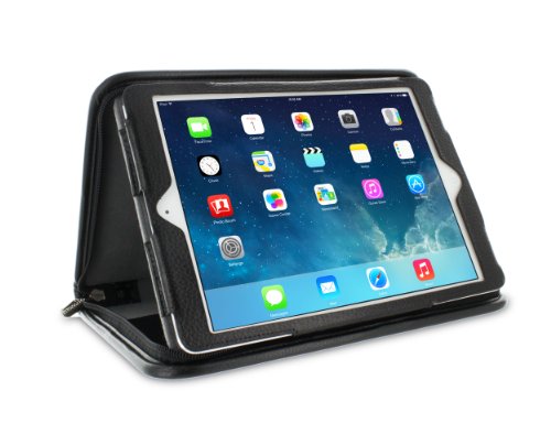 rooCASE Apple iPad Air Executive Portfolio Leather Case Cover – Black (with Pen Stylus) - 5