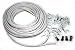 Produktbild HDinterconnects Stecker 15 m weiß WF65 Zwillingskabel Twin Koax Verkabelung Kit für Dish LNB auf Sky + SkyHD, Satellite Empfänger Freesat FOXSAT HD PVR