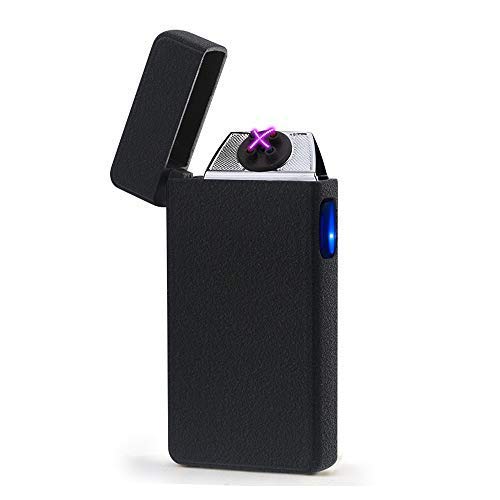 Modesty [Versión Actualizada] Encendedor Eléctrico, Encendedor USB para batería, Cigarrillos, Resistente al Viento, para Velas, Estufas, Barbacoas, Camping etc(Negro Mate) - EC004