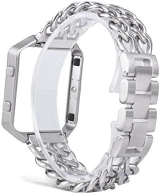 For Fitbit Blaze Band, Seraph Gear Stainless Steel Replacement Chain Bands for Fitbit Blaze, Large, Silver