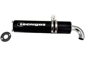 WACOX Motodak Silencieux/Cartouche Scooter tecnigas Next r (alu Noir) 2 Fixations