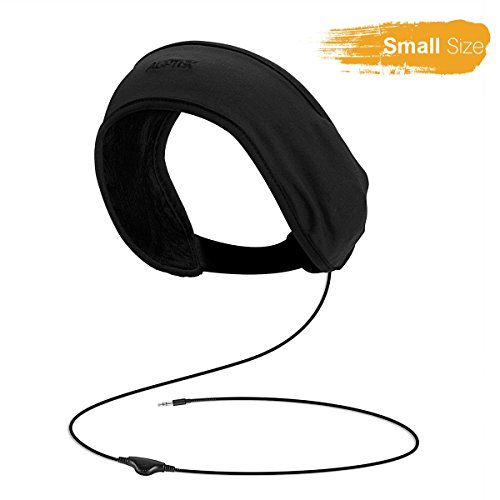 Preisvergleich Produktbild AGPTEK Schlaf-Kopfhörer, Polyester Stirnband mit Abnehmbaren integrierten Kopfhörern, Mehrfunktional Sport-Kopfhörer für Schlafen, Sport, Reisen, Meditation, Schlaflosigkeit, Schwarz