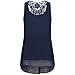 Produktbild Damen Sommer Reißverschluss Tank Crop Tops Vest Tanktops Weste Cami DOLDOA Oberteile T-Shirt Geburtstags Geschenk Für Frauen Mädchen Freundin (EU:48, Dunkelblau - 10)