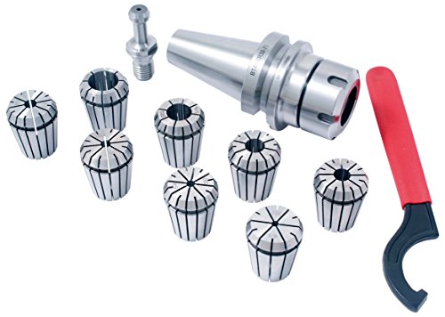 HHIP3901-5108 BT-40 ER-32 10 Piece Collet and Chuck Set, ER-32, 2.75" Gage Length
