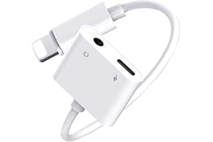 BEAMINGNET Lightning auf Klinke Adapter 【MFi Zertifiziert】 iPhone Adapter Kopfhörer iPhone Aux Adapter und Laden 3.5mm Audio Kabel Konverter 3,5‑mm-Kopfhöreranschluss Adapter für iPhone 14/13/12/11/X/XS/XR/8/7