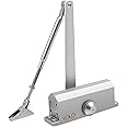 Volo® Automatic Hydraulic Double Speed Aluminium Door Closers Premium Heavy Duty for Residential/Commercial Purpose with Fitting Set (Color Silver) (Door Closer_45 Kg)