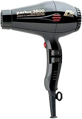 Parlux 3800 Eco Friendly - Sèche-Cheveux Professionnel - Ionique et Céramique - Noir