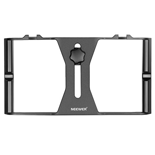 Neewer 10090225, Custodia Rig Vlogging per registrazione video, Stabilizzatore impugnatura palmare con supporto per piede fisso, Nero + Rosso