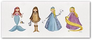 cuadriman Table princess, Wood, multicoloured, 60 x 25 x 3 cm