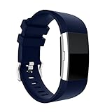 Altsommer 20mm Glatt Silikon，Mehren Farben mit Smart Watch Armband für Fitbit Charge 2 Uhrenband mit Schnellverschluss für Klassische Uhr und Smart Watch für Herren Damen (Blau)