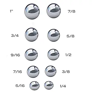 OMX 100 Pieces of Steel Bearing Balls, (3/32 Inch - 2.38 MM Approx.)