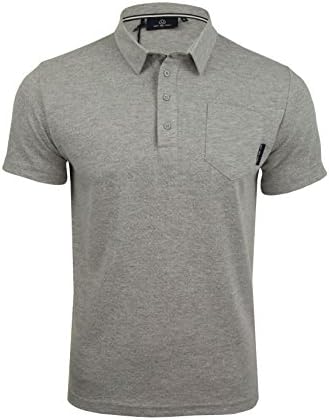 Duck and Cover Mens Herringbone Knitted Polo T-Shirt by Columns' (Grey) XXL
