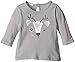 United Colors of Benetton Baby-Girls Animal Face Long Sleeve T-Shirt, Grey, 3 to 6 months (Manufacturer Size: 62 cms)